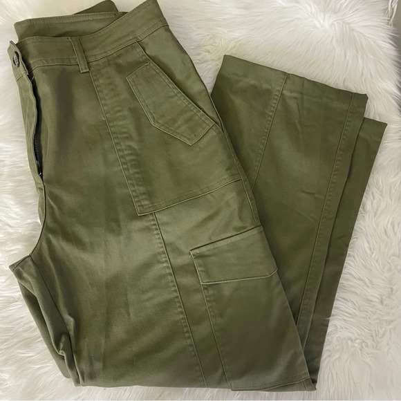 Jason Wu Green Cargo Straight Pants Women's Size Medium - Picture 6 of 6